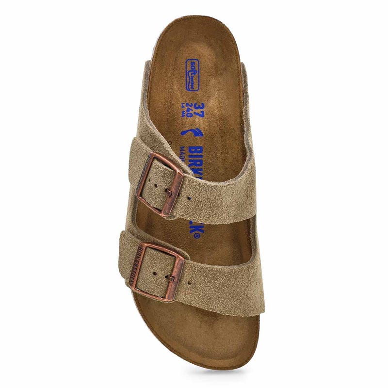 Womens  Arizona SF 2 Strap Narrow Sandal- Taupe