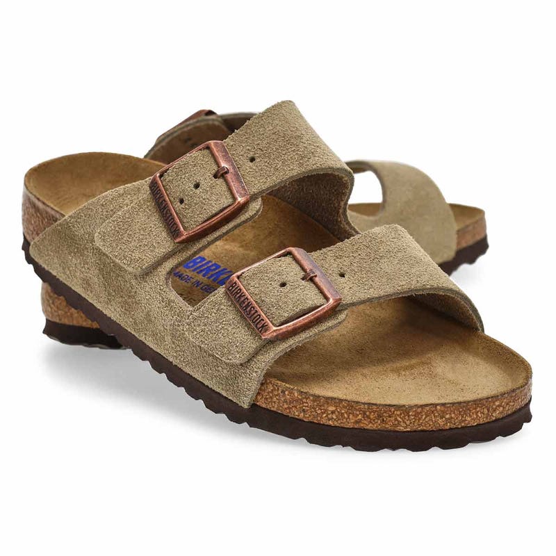 Womens  Arizona SF 2 Strap Narrow Sandal- Taupe
