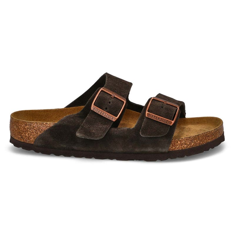 Sandale à 2 brides à lit de pied souple ARIZONA SF, moka, femmes