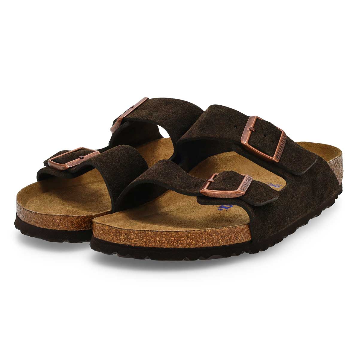 Men's Arizona Soft Cork Footbed 2-Strap Narrow Sandal - Mocha