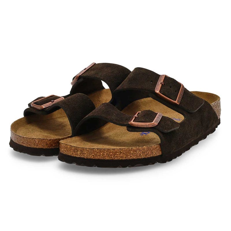 Men's Arizona Soft Cork Footbed 2-Strap Narrow Sandal - Mocha