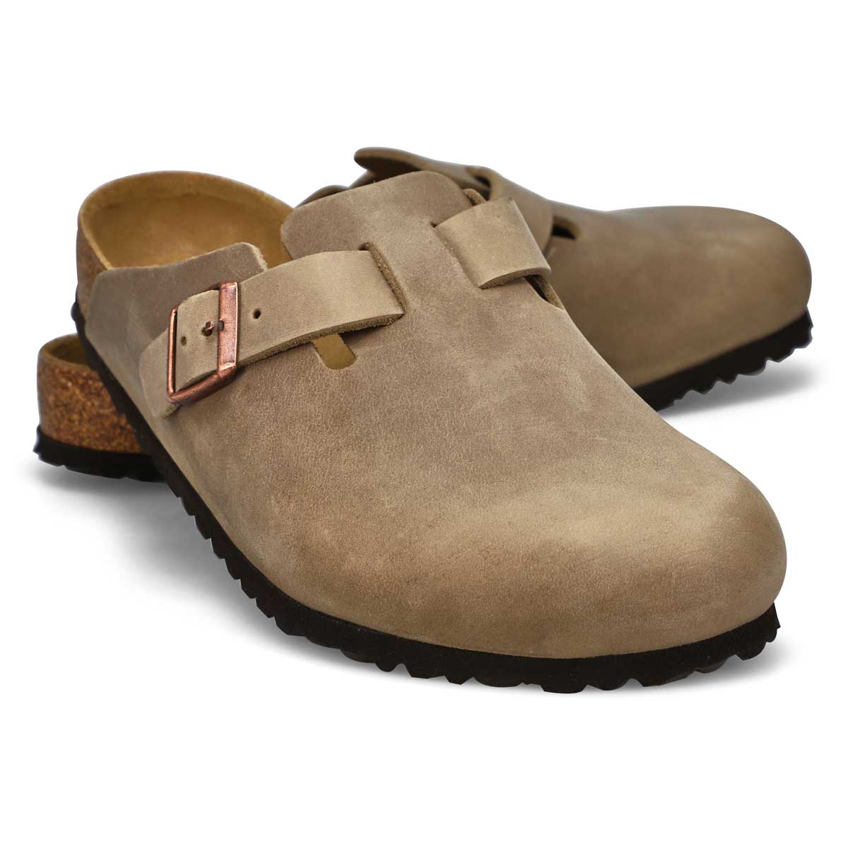 Men's Boston Oiled Leather Casual Clog - Tobacco