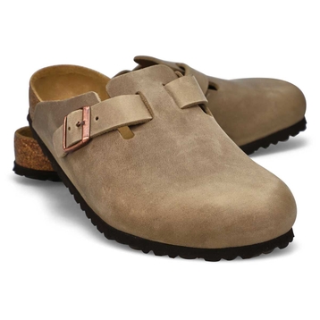 Men's Boston Oiled Leather Casual Clog - Tobacco