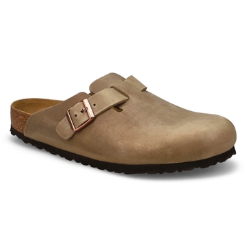 Men's Boston Oiled Leather Casual Clog - Tobacco