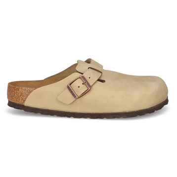 Women's  Boston Oiled Leather Casual Clog - Tobacc