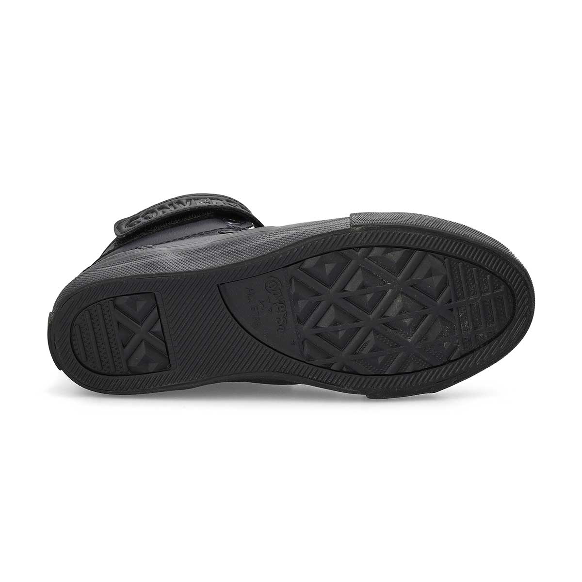 Boys'  Chuck Taylor All Star Pro Blaze Strap Leather Sneaker - Black/Black/Black