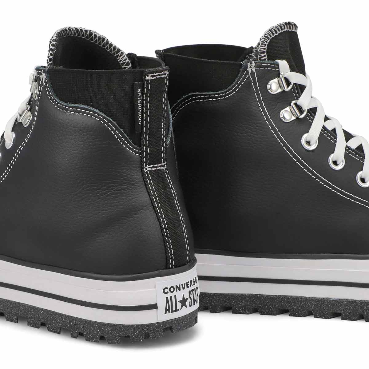 Botte imperméable CHUCK TAYLOR ALL STAR CITY TREK, noir/blanc/argent, hommes