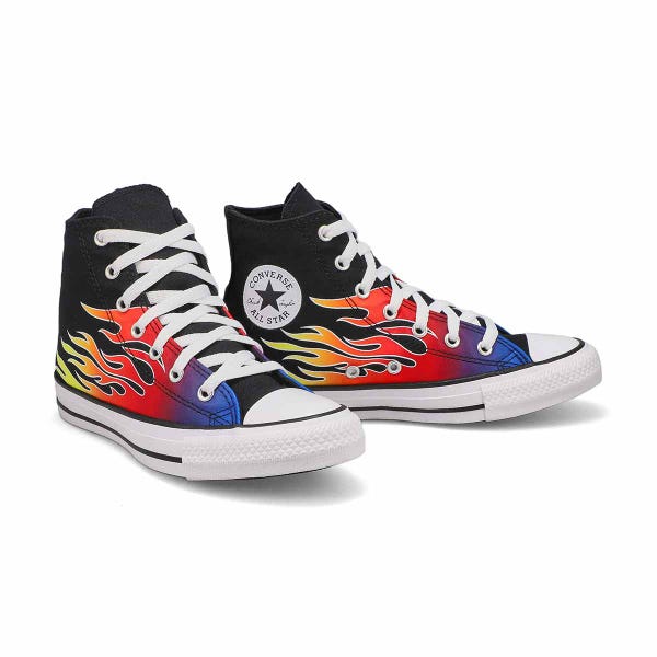 Baskets hautes CHUCK TAYLOR ALL STAR CARS HI TOP, noir/noir/blanc, enfants