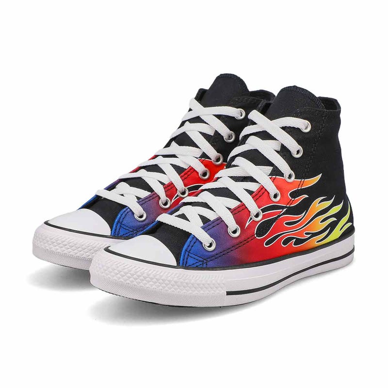 Baskets hautes CHUCK TAYLOR ALL STAR CARS HI TOP, noir/noir/blanc, enfants