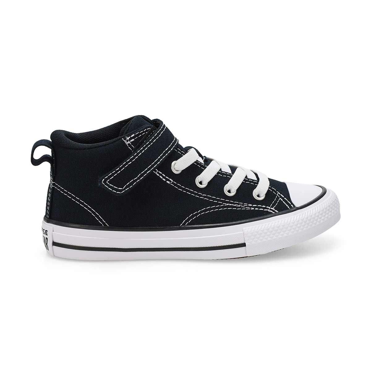 Kids'  Chuck Taylor All Star Malden Street Mid Sneaker - Black/Black/White