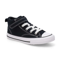 Kids'  Chuck Taylor All Star Malden Street Mid Sneaker - Black/Black/White