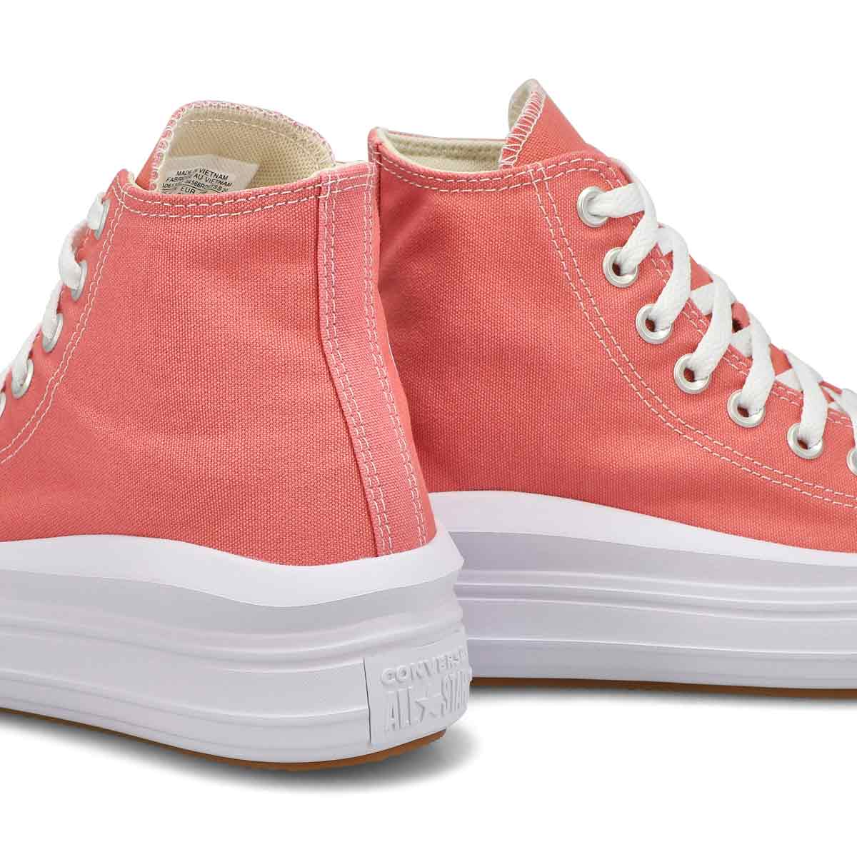 Baskets hautes à plateforme CHUCK TAYLOR ALL STAR MOVE HI PLATFORM, rose/blanc, femmes