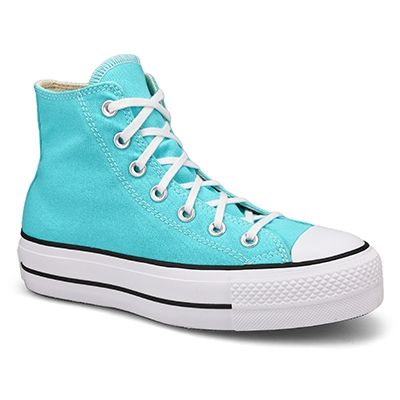 Baskets à plateforme Chuck Taylor All Star Lift, cyan triple, femmes