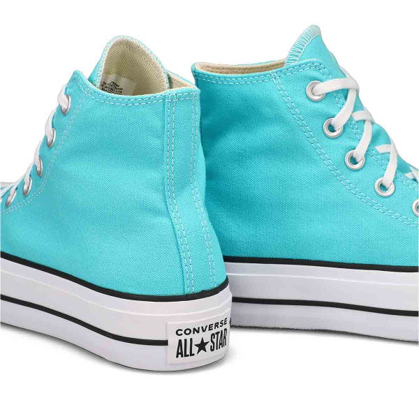 Women's  Chuck Taylor All Star Lift Hi Platform Sneaker- Triple Cyan