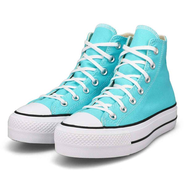 Women's  Chuck Taylor All Star Lift Hi Platform Sneaker- Triple Cyan