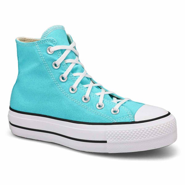 Women's  Chuck Taylor All Star Lift Hi Platform Sneaker- Triple Cyan