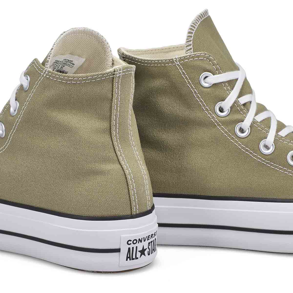 Women's Chuck Taylor All Star Canvas Lift Hi Top Platform Sneaker - Mossy Sloth/White/Black