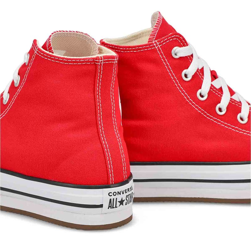 Baskets plateforme à tige haute CHUCK TAYLOR ALL STAR EVA LIFT, rouge/blanc/noir, filles