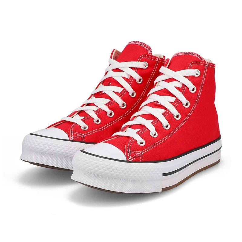 Baskets plateforme à tige haute CHUCK TAYLOR ALL STAR EVA LIFT, rouge/blanc/noir, filles