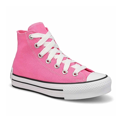 Baskets à plateforme Chuck Taylor All Star Eva Lift Sketch, rose/blanc/noir, filles