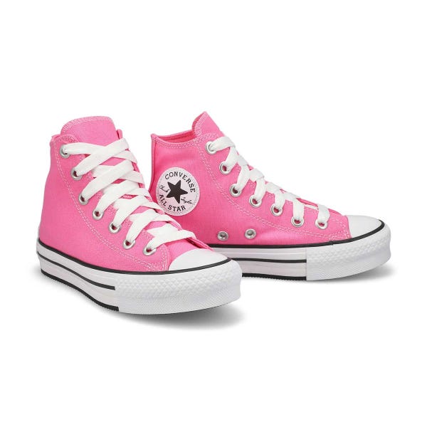 Baskets à plateforme CHUCK TAYLOR ALL STAR EVA LIFT SKETCH, rose/blanc/noir, filles