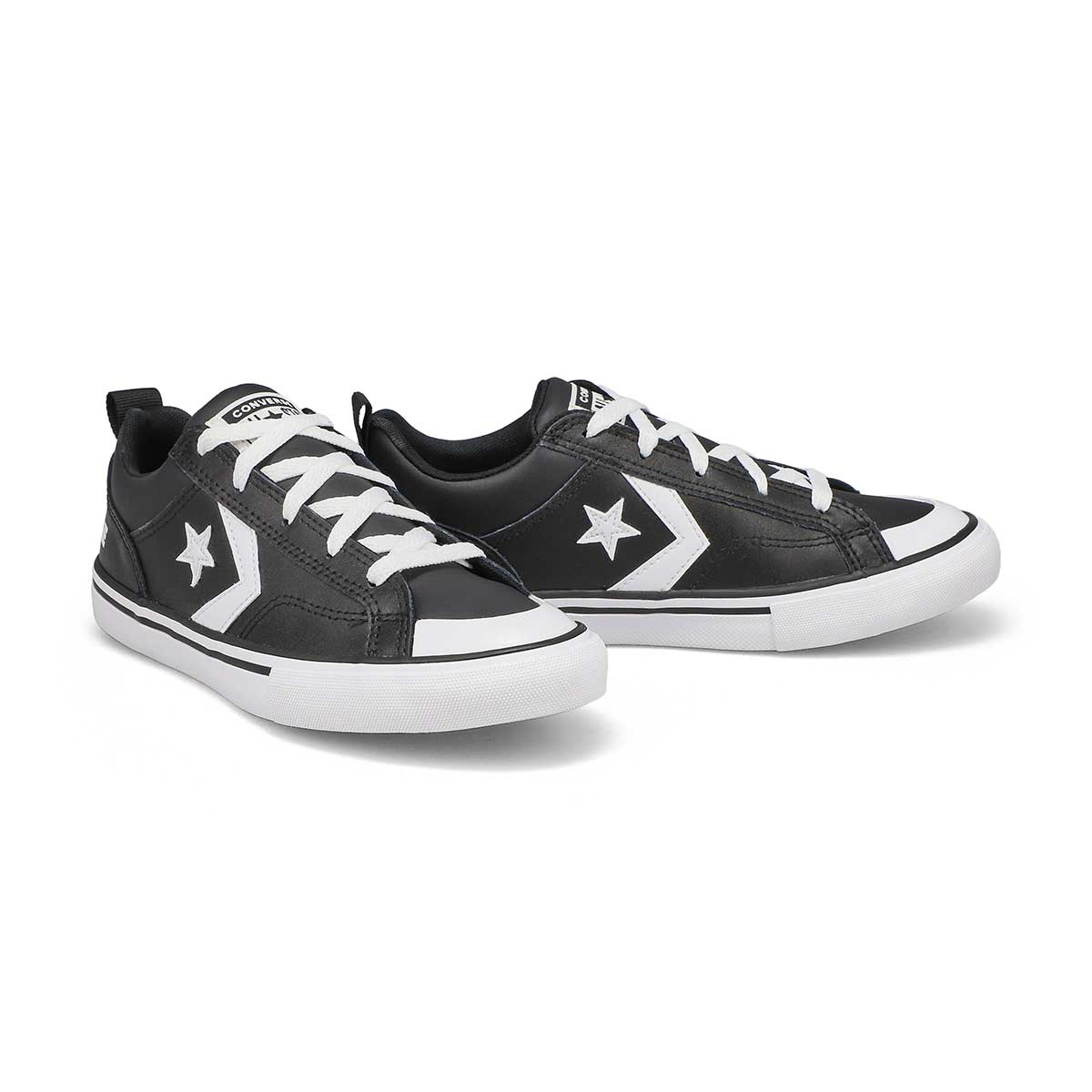 Baskets en cuir CHUCK TAYLOR ALL STAR PRO BLAZE, noir/blanc/souris, garçons