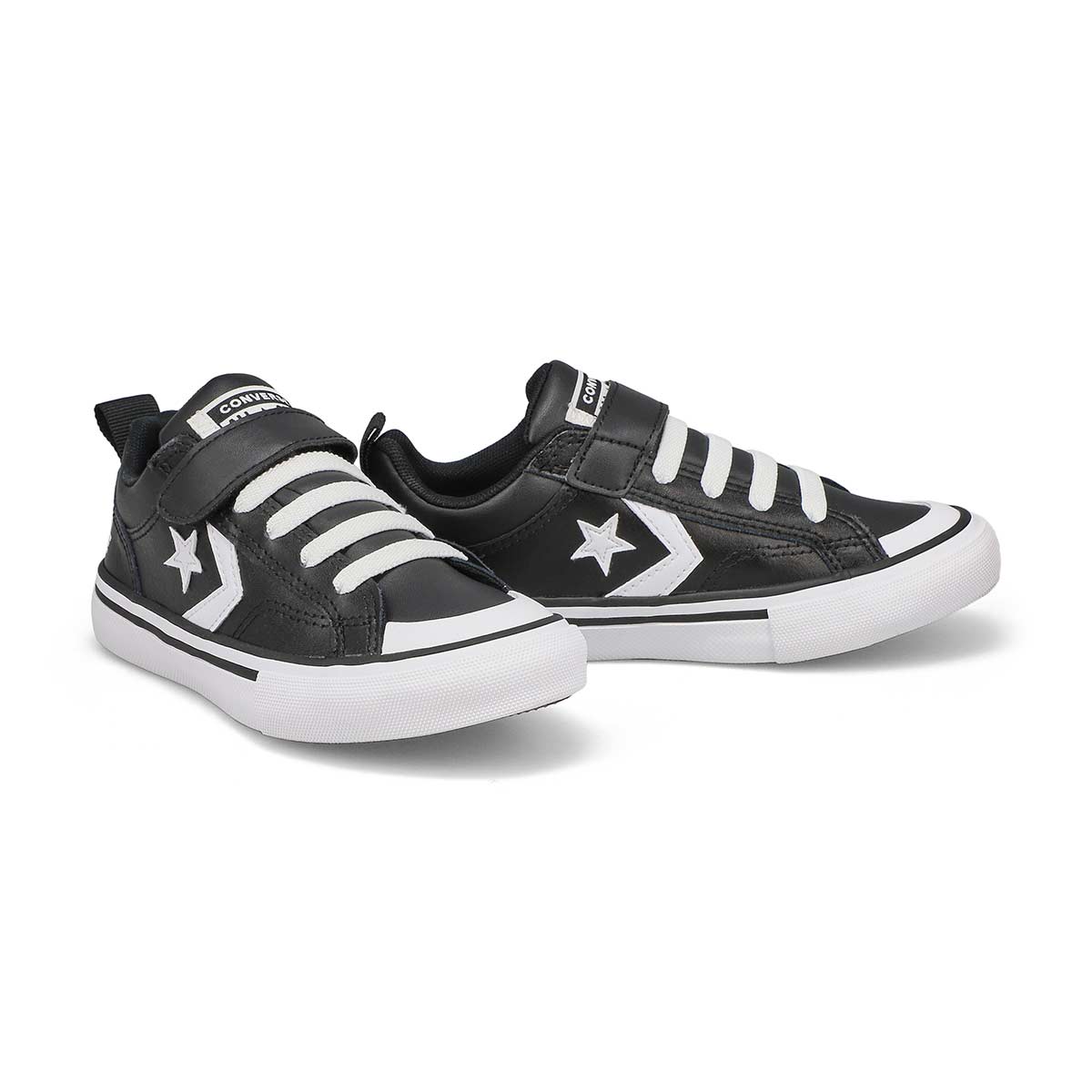 Baskets en cuir CHUCK TAYLOR ALL STAR PRO BLAZE, noir/blanc/souris, garçons