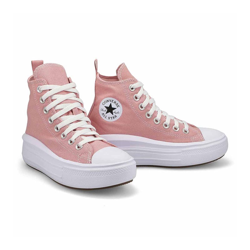 Baskets hautes à plateforme CHUCK TAYLOR ALL STAR MOVE, rose statique/blanc/noir, filles