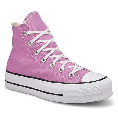 Lds Chuck Taylor All Star Lift Platform Hi Top Sneaker - Classic Amethyst/White/Black