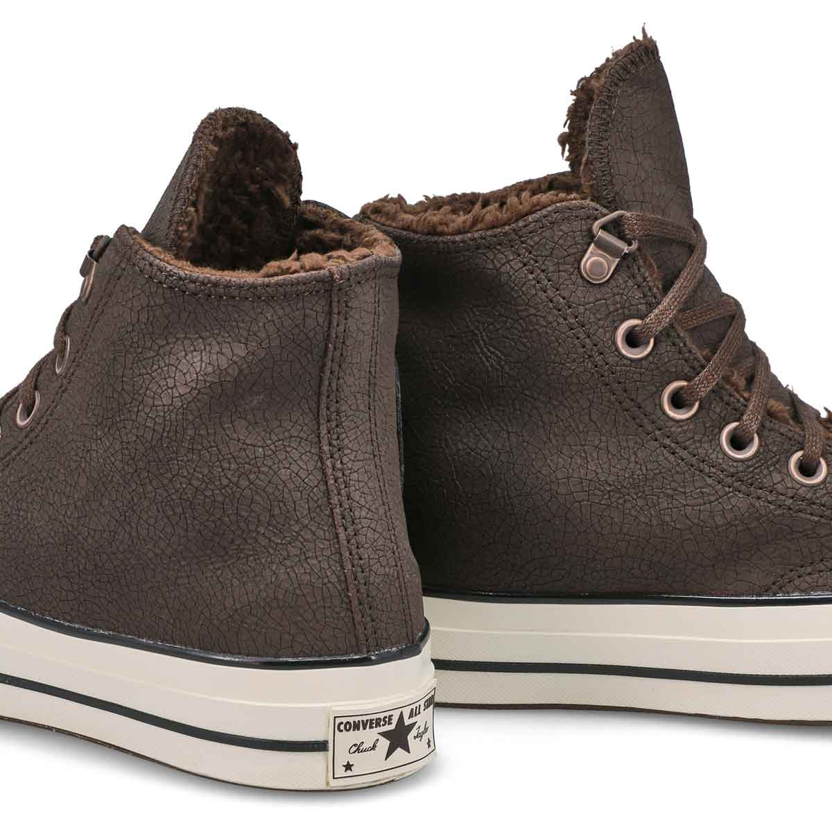 Leather fur lined converse shop