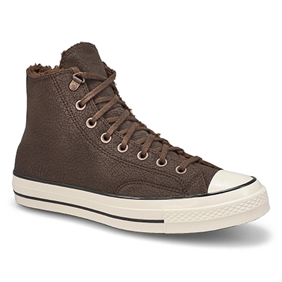 Mns Chuck 70 Distressed Leather Hi Top Sneaker - Papyrus/Classic Taupe/Egret