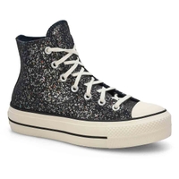 Women's  Chuck Taylor All Star Lift Platform Glitter Hi Top -Lavender Ash/Quantum Violet/Shadow