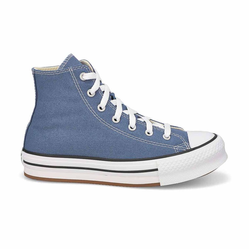 Baskets à plateforme CHUCK TAYLOR ALL STAR EVA LIFT, bleu lacustre/blanc/noir, enfants