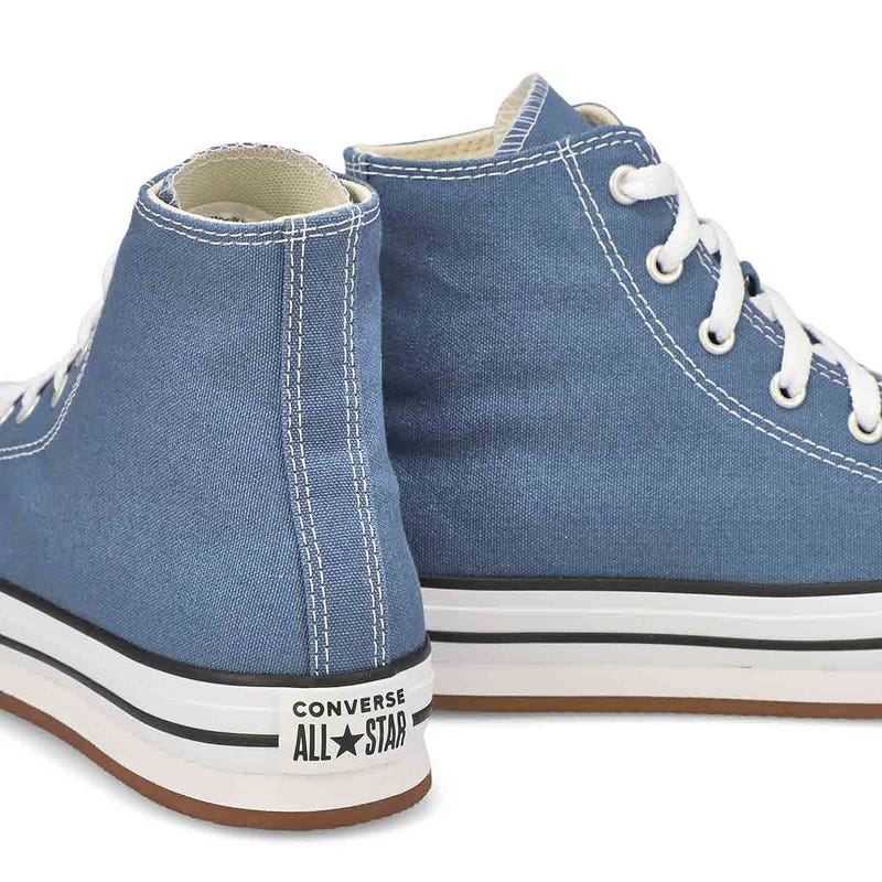 Baskets à plateforme CHUCK TAYLOR ALL STAR EVA LIFT, bleu lacustre/blanc/noir, enfants