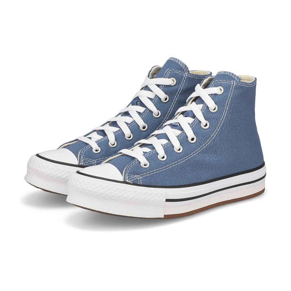 Baskets à plateforme CHUCK TAYLOR ALL STAR EVA LIFT, bleu lacustre/blanc/noir, enfants