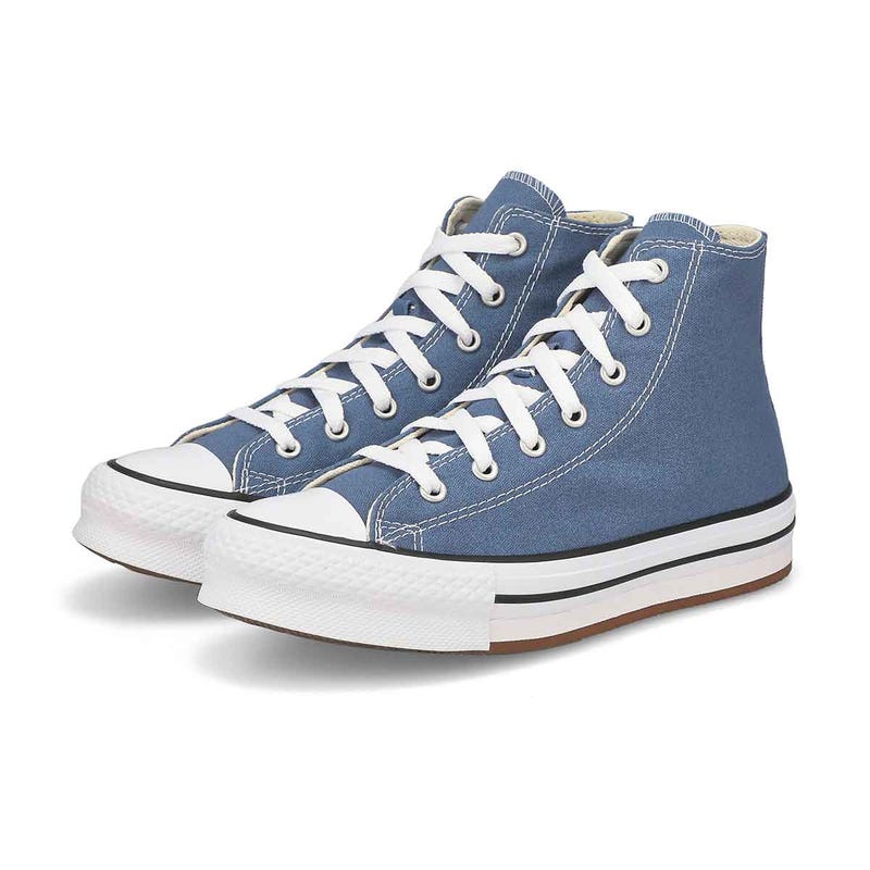 Baskets à plateforme CHUCK TAYLOR ALL STAR EVA LIFT, bleu lacustre/blanc/noir, enfants