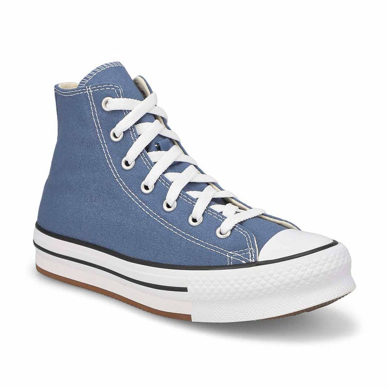 Baskets à plateforme CHUCK TAYLOR ALL STAR EVA LIFT, bleu lacustre/blanc/noir, enfants