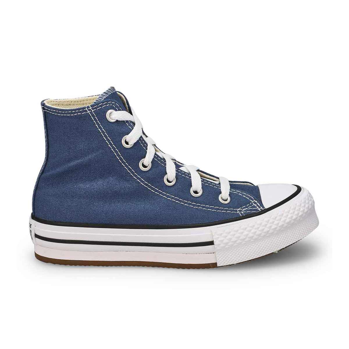 Baskets hautes à plateforme CHUCK TAYLOR ALL STAR EVA LIFT, bleu lacustre/blanc/noir, enfants