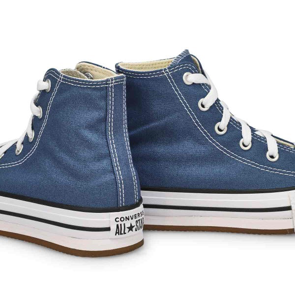 Kids'  Chuck Taylor All Star Eva Lift Hi Top Platform Sneaker - Lakeside Blue/White/Black
