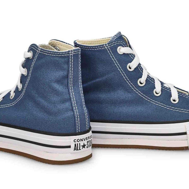 Kids'  Chuck Taylor All Star Eva Lift Hi Top Platform Sneaker - Lakeside Blue/White/Black