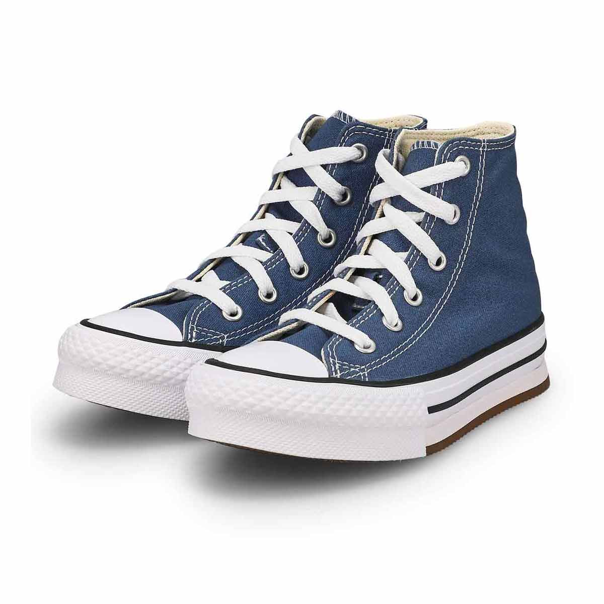Baskets hautes à plateforme CHUCK TAYLOR ALL STAR EVA LIFT, bleu lacustre/blanc/noir, enfants