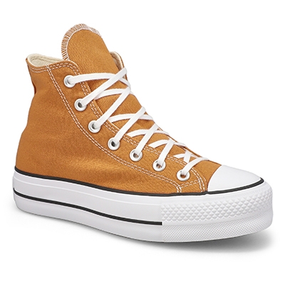 Lds Chuck Taylor All Star Lift Hi Top Platform Sneaker - Gingersnap/Black/White