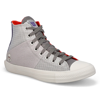 Baskets hautes Chuck Taylor All Star Megatron, noir/gris/violet, femmes