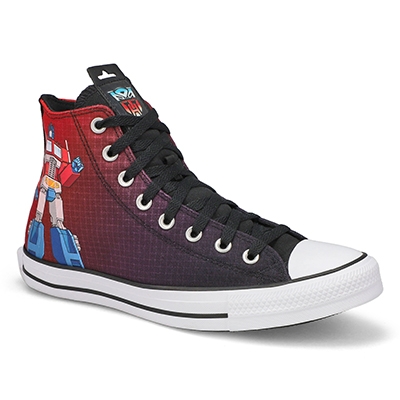Baskets hautes Chuck Taylor All Star Optimus Prime, noir/rêve fiévreux/blanc, hommes