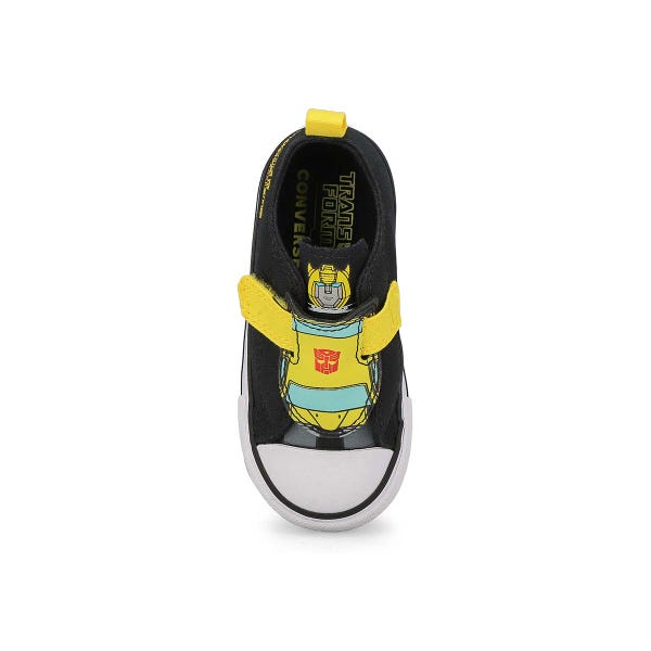 Baskets en toile CHUCK TAYLOR ALL STAR V2 TRANSFORMERS, noir/jaune/rouge, bébés