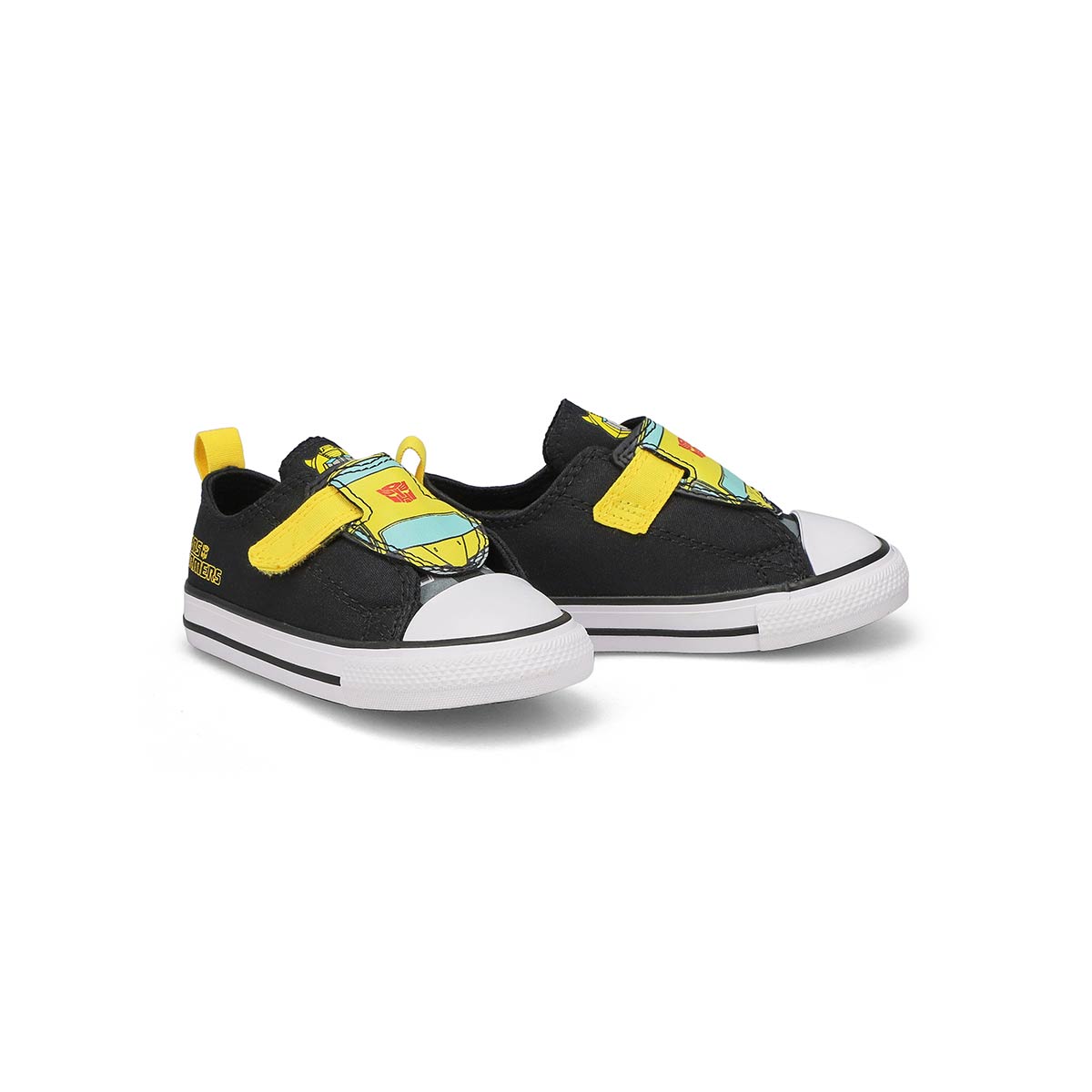 Baskets en toile CHUCK TAYLOR ALL STAR V2 TRANSFORMERS, noir/jaune/rouge, bébés