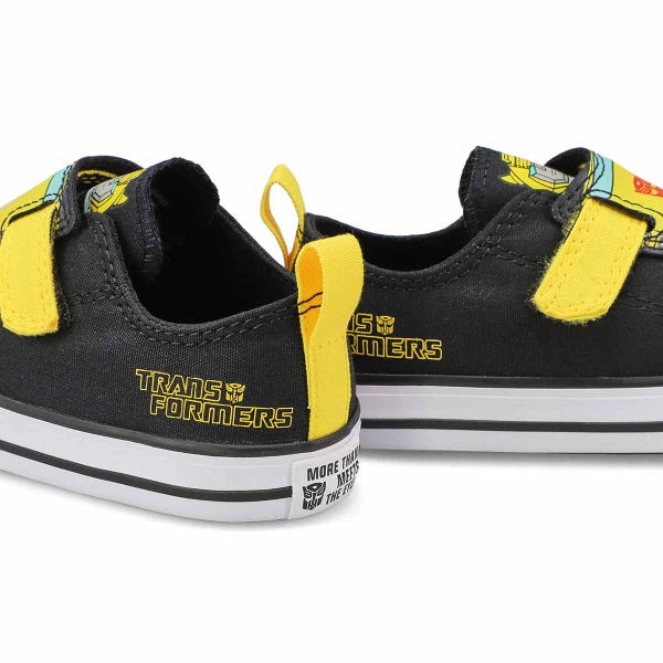 Baskets en toile CHUCK TAYLOR ALL STAR V2 TRANSFORMERS, noir/jaune/rouge, bébés