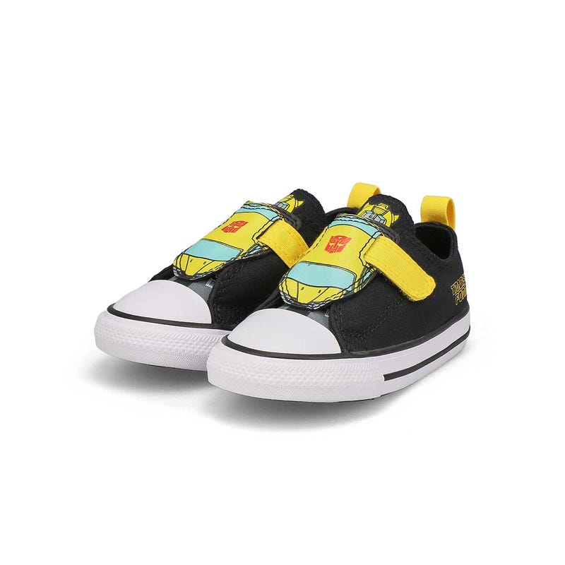 Baskets en toile CHUCK TAYLOR ALL STAR V2 TRANSFORMERS, noir/jaune/rouge, bébés