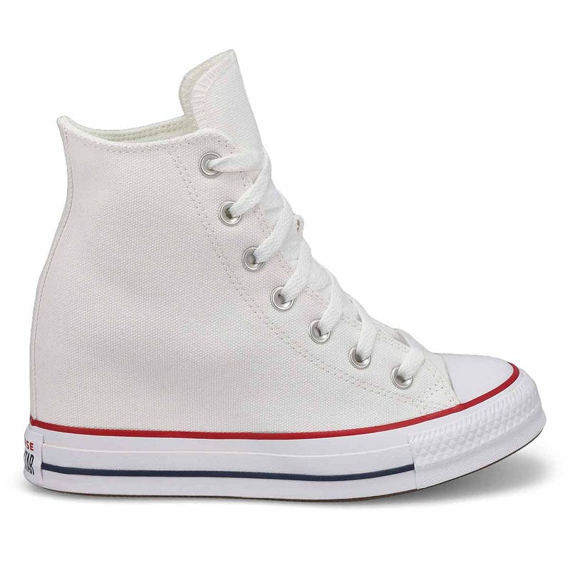 Baskets CHUCK TAYLOR ALL STAR WEDGE, blanc/rouge/marine, femmes