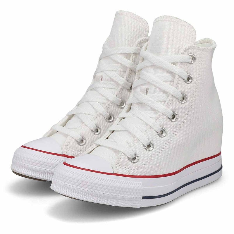 Baskets CHUCK TAYLOR ALL STAR WEDGE, blanc/rouge/marine, femmes